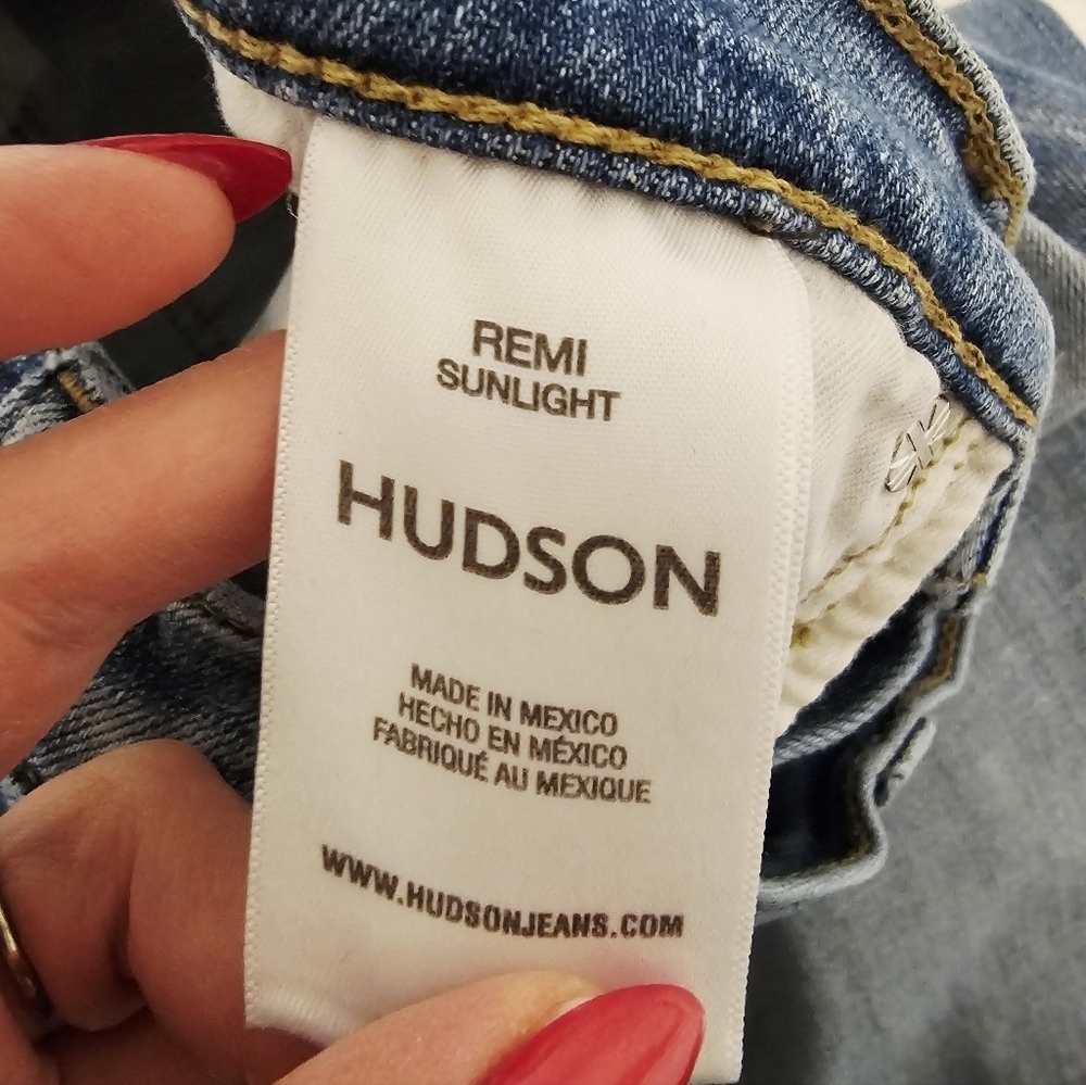 Hudson Remi Sunlight Raw Hem Ankle Women's Light Blue Jeans Size 29 - Picture 4 of 8